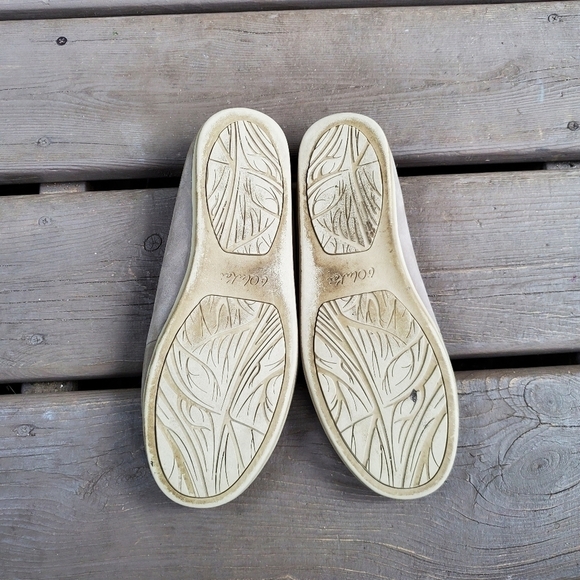 Olukai Nohea Taupe Nubuck Suede Leather Loafer Shoes Size Woman's 8.5 - Picture 7 of 8